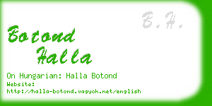 botond halla business card